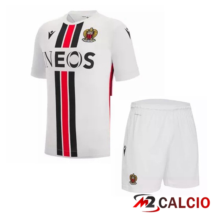 Maglie Calcio OGC Nice Bambino Seconda Bianco 2022/2023