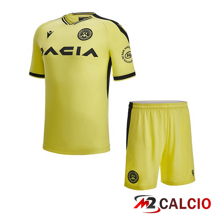 Maglie Calcio Udinese Calcio Bambino Seconda Nero Giallo 2022/2023
