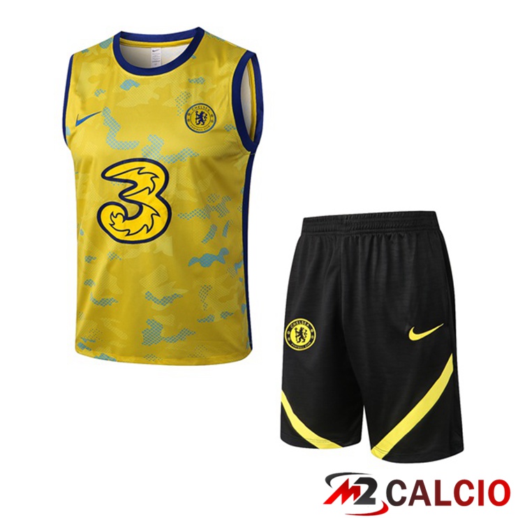 Canotta Calcio FC Chelsea + Pantaloncini Giallo 2022/2023