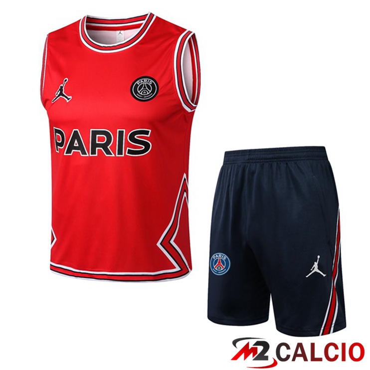 Canotta Calcio Paris PSG + Pantaloncini Rosso 2022/2023