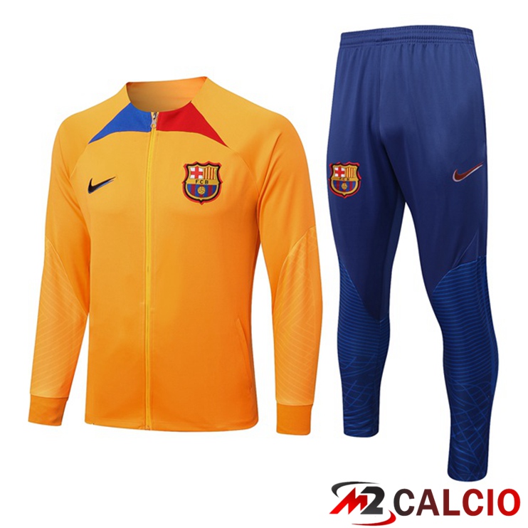 Insieme Tuta Calcio - Giacca FC Barcellona Arancia 2022/2023