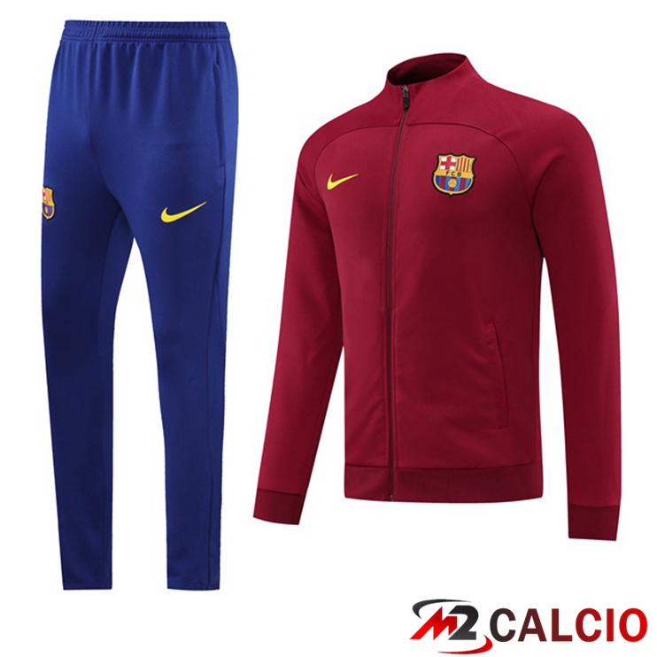 Insieme Tuta Calcio - Giacca FC Barcellona Rosso 2022/2023
