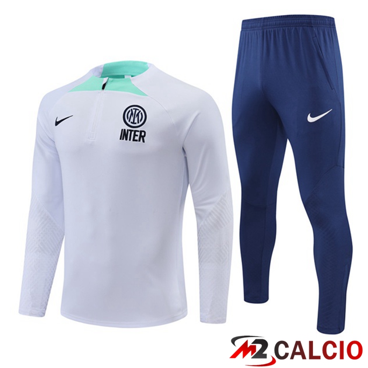 Insieme Tuta Calcio Inter Milan Bianco 2022/2023