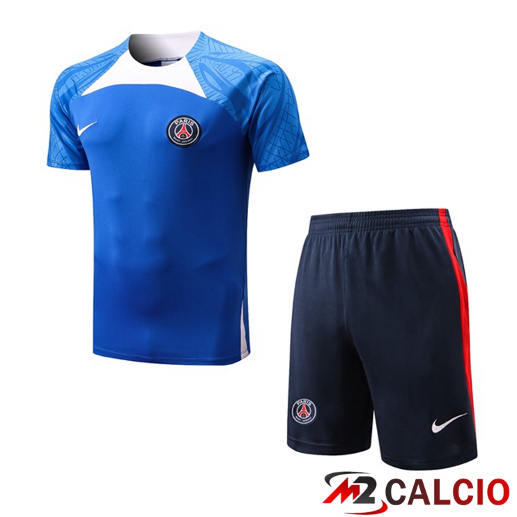 T Shirt Allenamento Paris PSG + Pantaloncini Blu 2022/2023