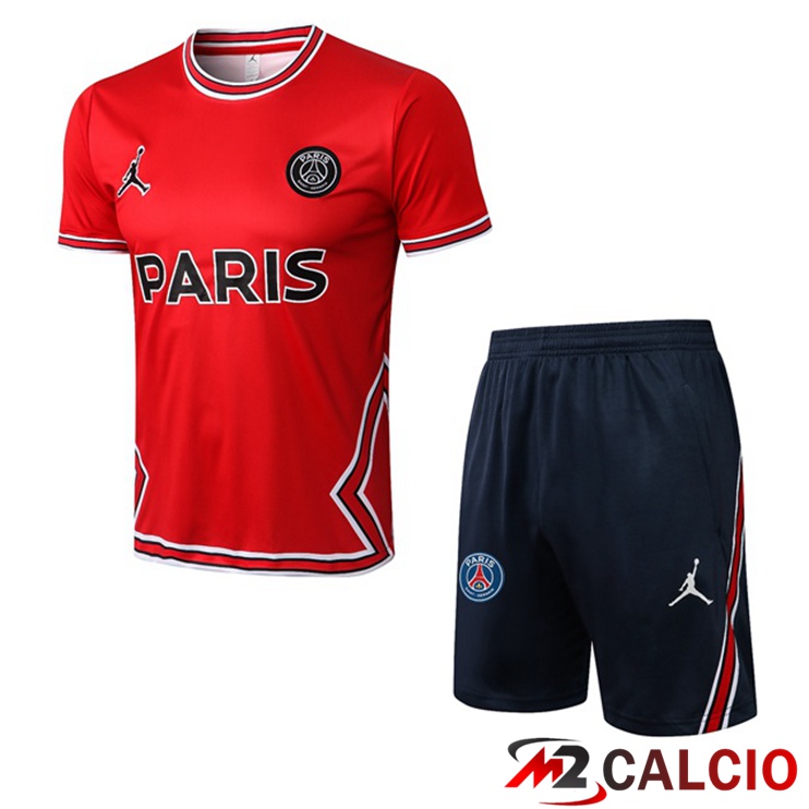T Shirt Allenamento Paris PSG + Pantaloncini Rosso 2022/2023