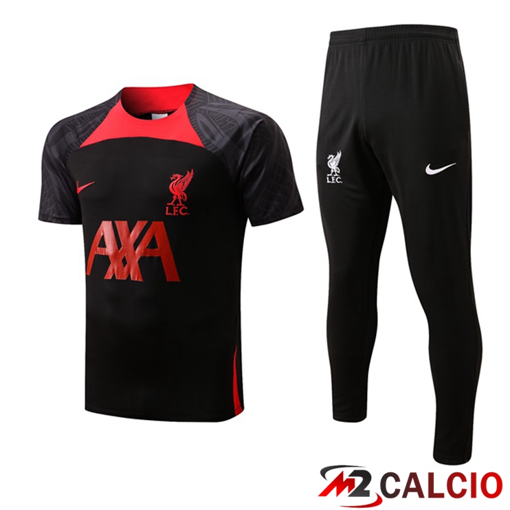 T Shirt Allenamento FC Liverpool + Pantaloni Nero 2022/2023