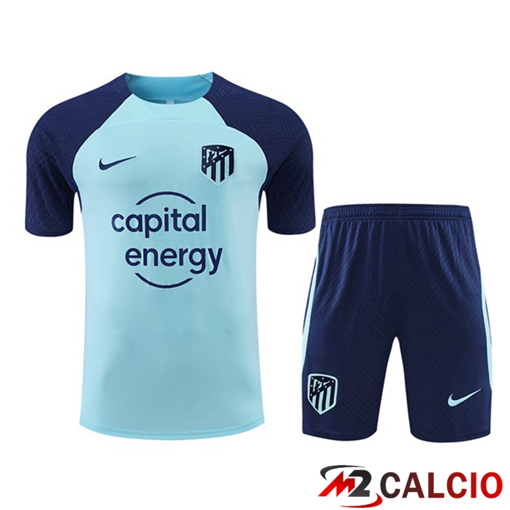 T Shirt Allenamento Atletico Madrid + Pantaloncini Blu 2022/2023