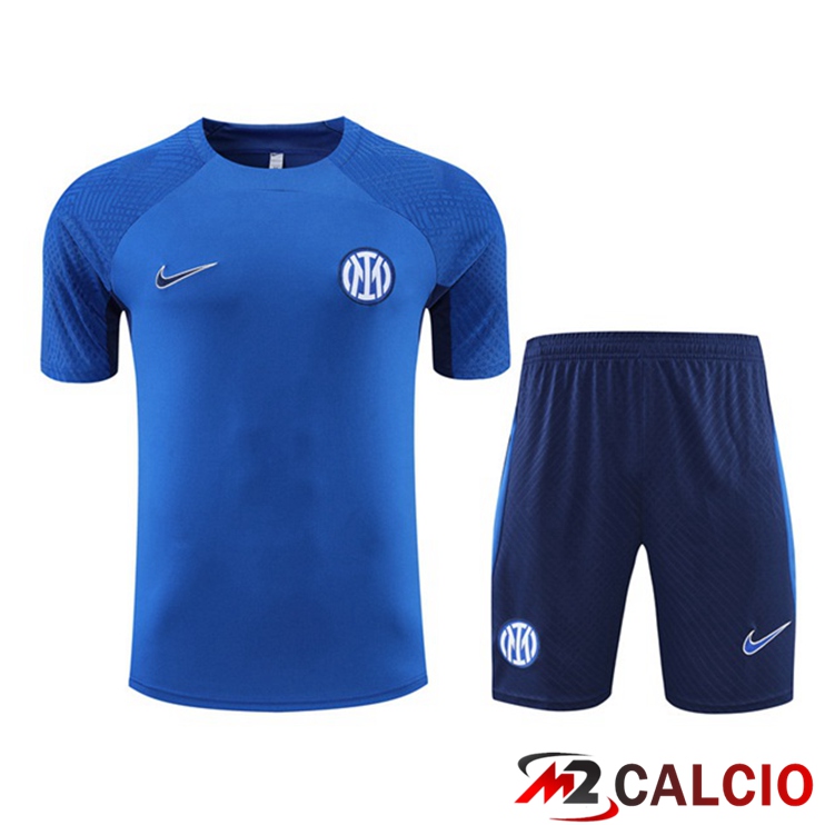 T Shirt Allenamento Inter Milan + Pantaloncini Blu 2022/2023