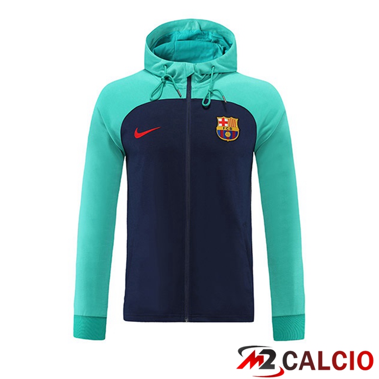Giacca Con Cappuccio FC Barcellona Verde 2022/2023