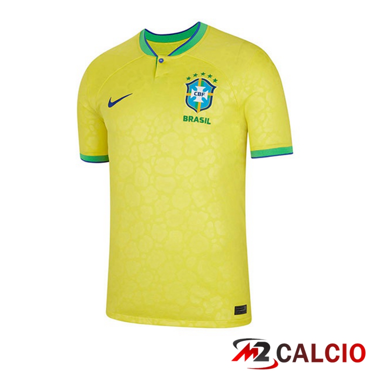 Maglie Calcio Brasile Prima Giallo Coppa Del Mondo 2022