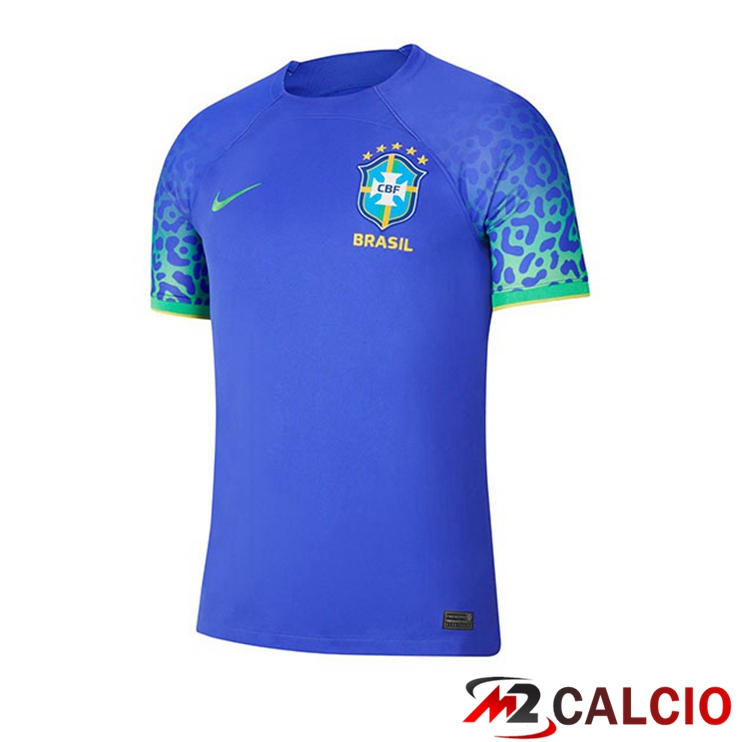 Maglie Calcio Brasile Seconda Blu Coppa Del Mondo 2022