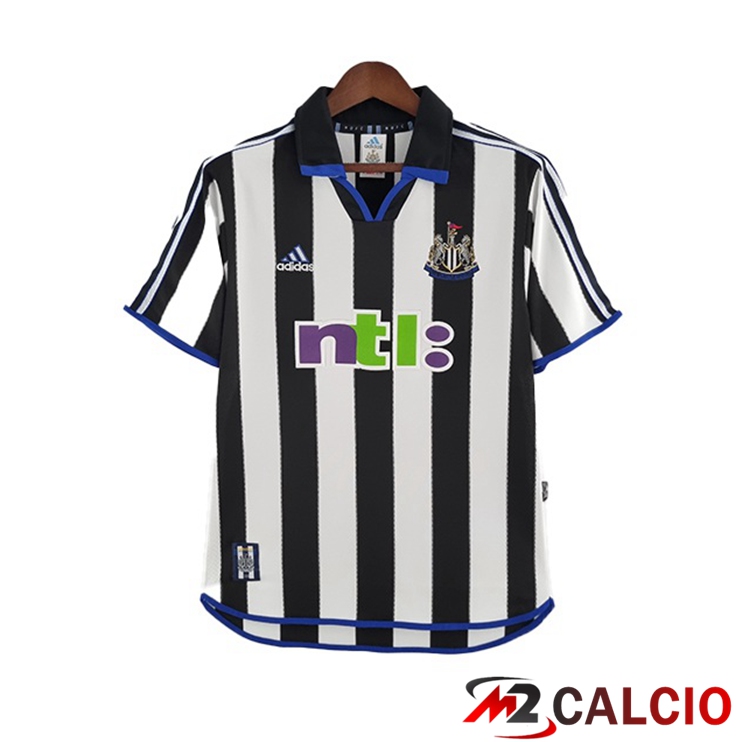 Maglie Calcio Newcastle United Prima Retro Nero Bianco 2000-2001