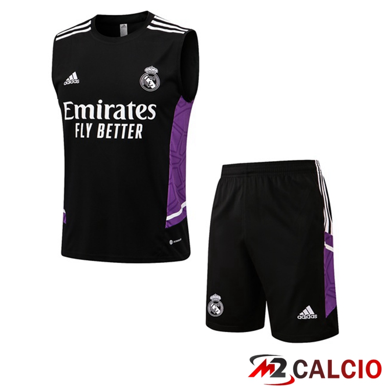 Canotta Calcio Real Madrid + Shorts Nero 2022/2023