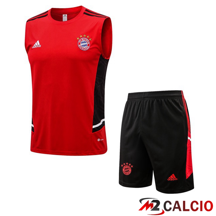 Canotta Calcio Bayern Monaco + Shorts Rosso 2022/2023