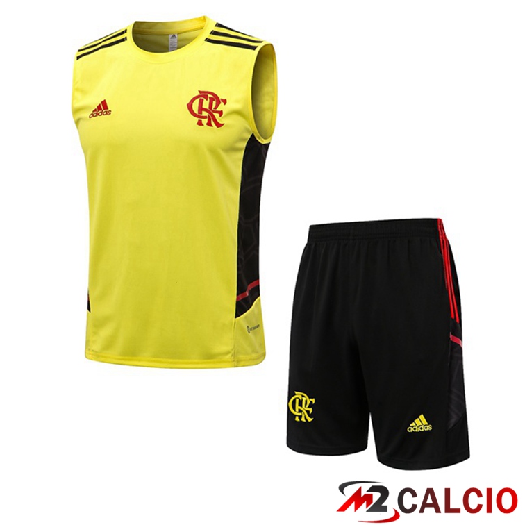 Canotta Calcio Flamengo + Shorts Giallo 2022/2023