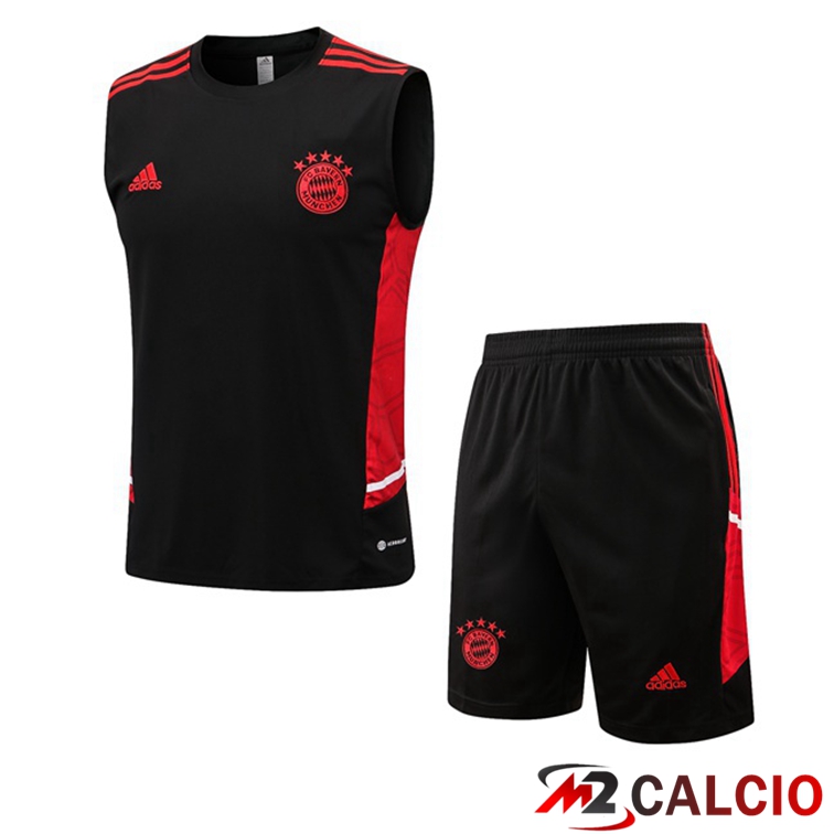 Canotta Calcio Bayern Monaco + Shorts Nero 2022/2023