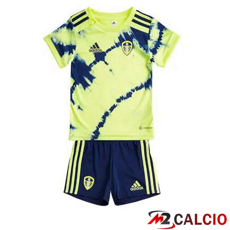 Maglie Calcio Leeds United Bambino Seconda Verde Nero 2022/2023