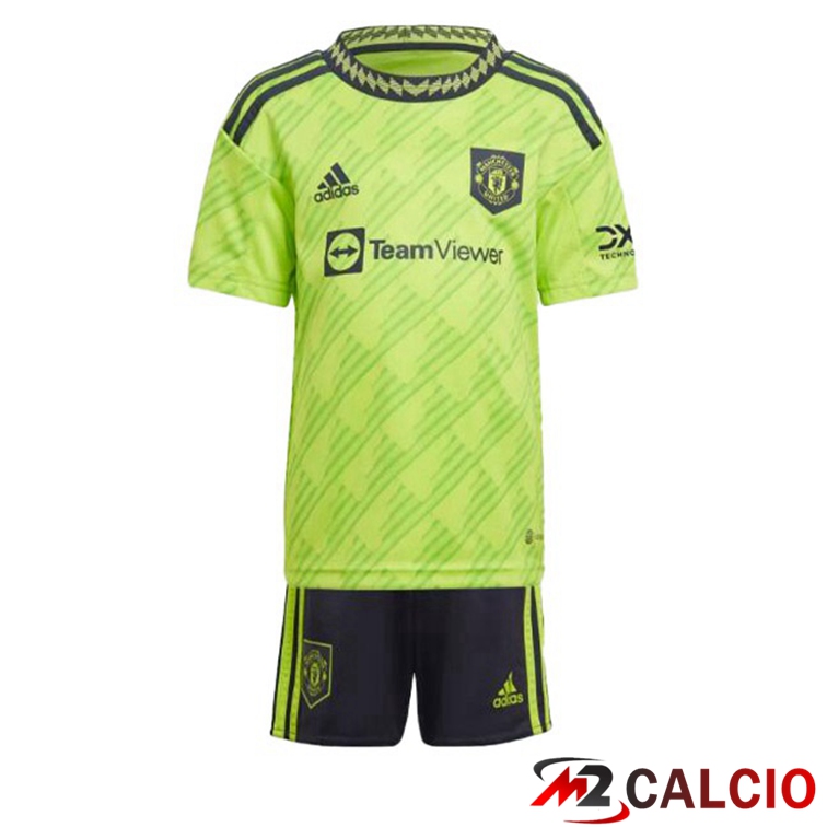 Maglie Calcio Manchester United Bambino Terza Verde 2022/2023