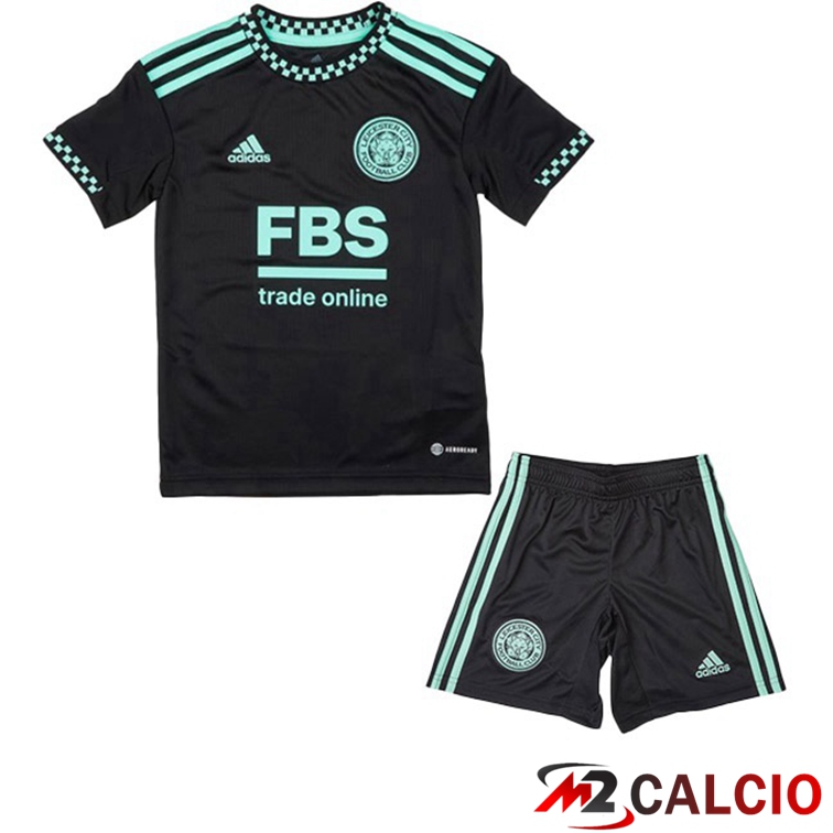 Maglie Calcio Leicester City Bambino Seconda Nero 2022/2023