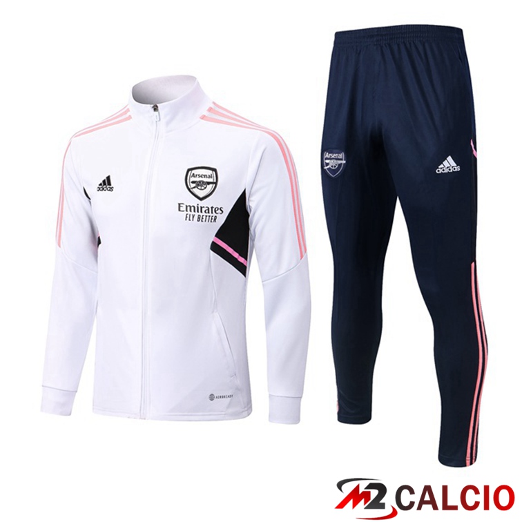 Insieme Tuta Calcio - Giacca Arsenal Bianco 2022/2023
