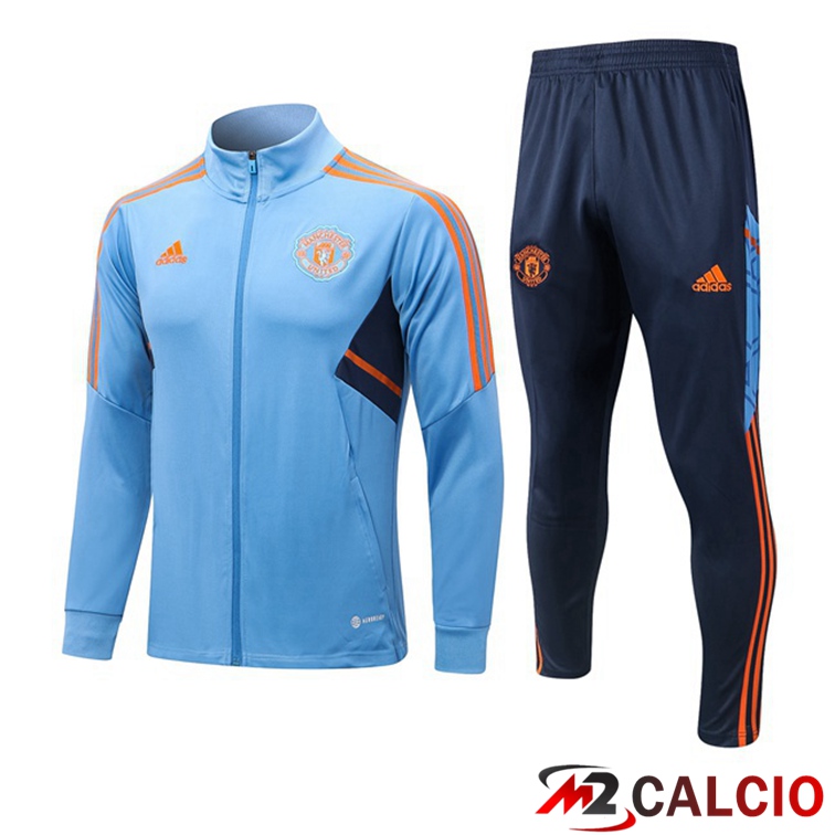 Insieme Tuta Calcio - Giacca Manchester United Blu 2022/2023