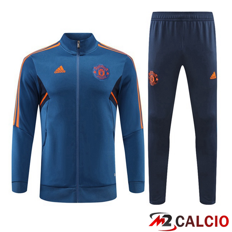Insieme Tuta Calcio - Giacca Manchester United Blu 2022/2023