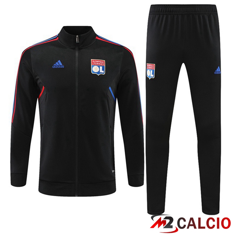 Insieme Tuta Calcio - Giacca Lyon OL Nero 2022/2023
