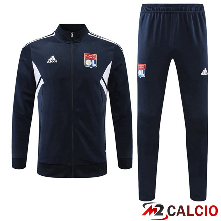 Insieme Tuta Calcio - Giacca Lyon OL Blu Royal 2022/2023