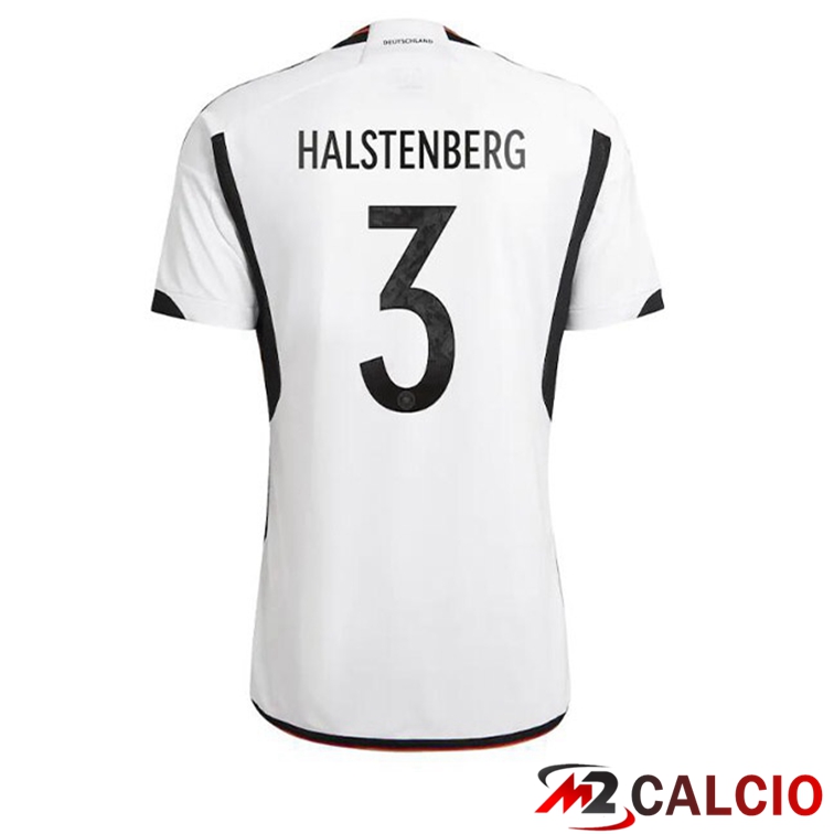 Maglia Germania (HALSTENBERG 3) Prima Nero Bianco Coppa del Mondo 2022