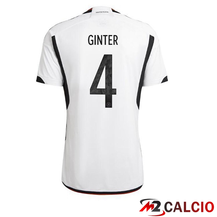 Maglia Germania (GINTER 4) Prima Nero Bianco Coppa del Mondo 2022