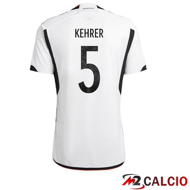 Maglia Germania (KEHRER 5) Prima Nero Bianco Coppa del Mondo 2022