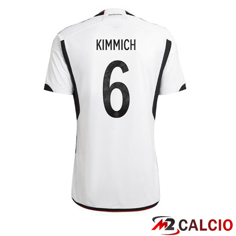 Maglia Germania (KIMMICH 6) Prima Nero Bianco Coppa del Mondo 2022