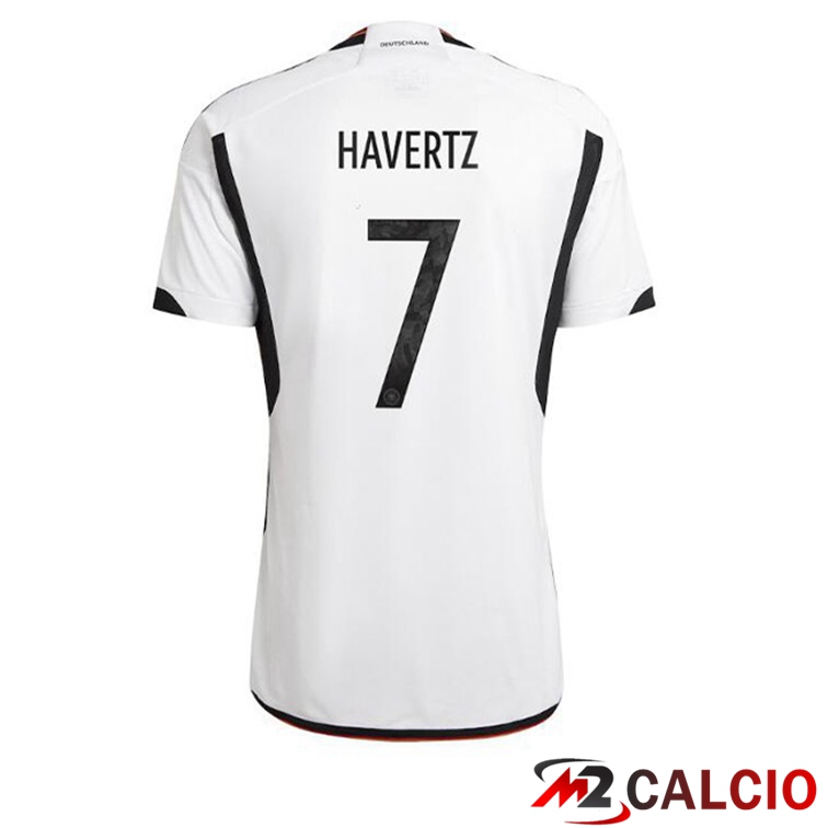 Maglia Germania (HAVerdeZ 7 Prima Nero Bianco Coppa del Mondo 2022