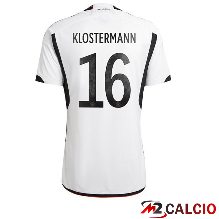 Maglia Germania (KLOSTERMANN 16) Prima Nero Bianco Coppa del Mondo 2022