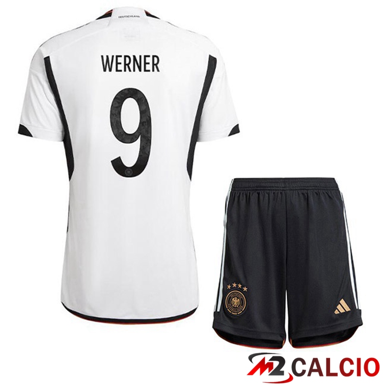 Maglia Germania (VOLLAND 9) Bambino Prima Nero Bianco Coppa del Mondo 2022