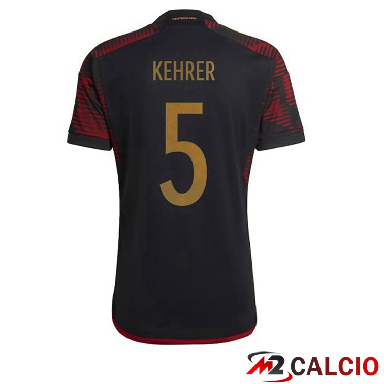 Maglia Germania (KEHRER 5) Seconda Nero Coppa del Mondo 2022