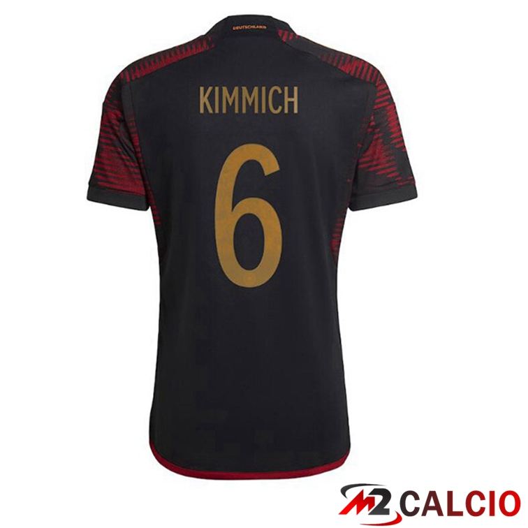 Maglia Germania (KIMMICH 6) Seconda Nero Coppa del Mondo 2022