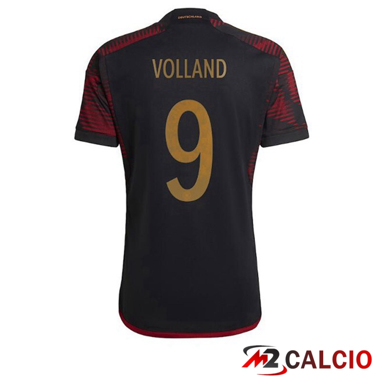 Maglia Germania (VOLLAND 9) Seconda Nero Coppa del Mondo 2022