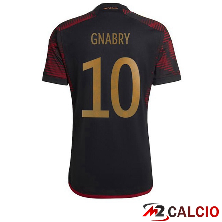 Maglia Germania (GNABRY 10) Seconda Nero Coppa del Mondo 2022