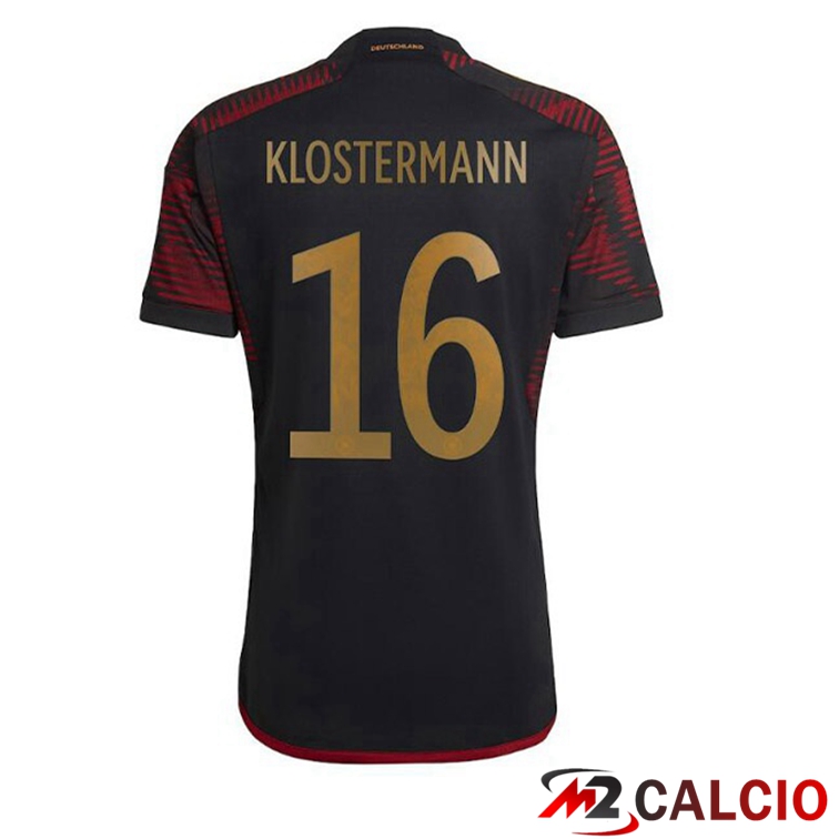 Maglia Germania (KLOSTERMANN 16) Seconda Nero Coppa del Mondo 2022
