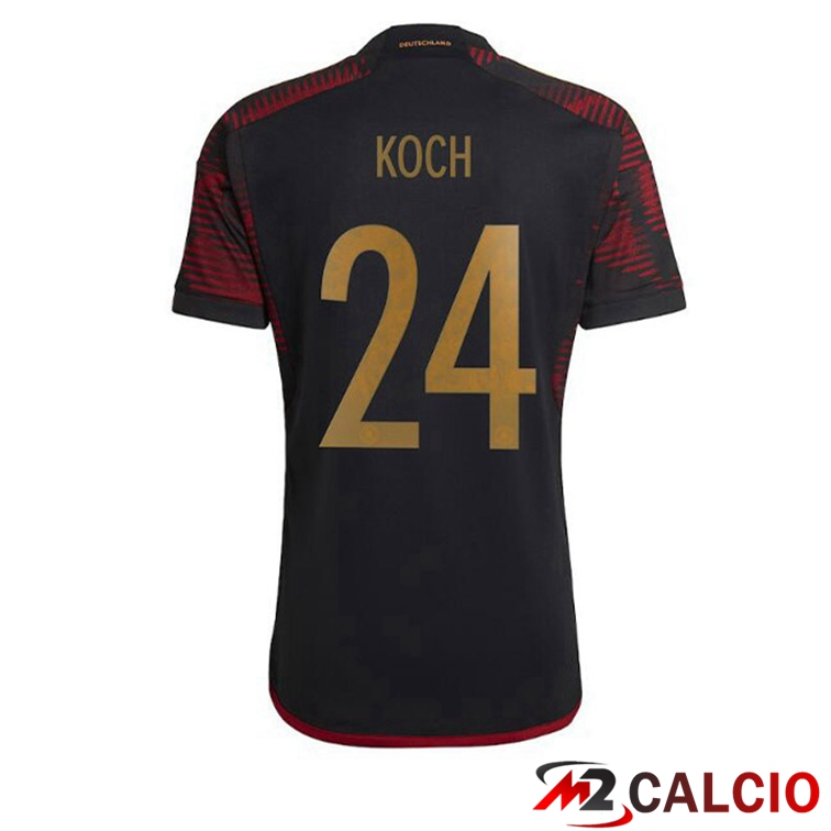 Maglia Germania (KOCH 24) Seconda Nero Coppa del Mondo 2022