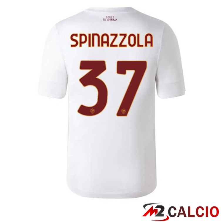Maglie Calcio AS Roma (SPINAZZOLA 37) Seconda Bianco 2022/2023