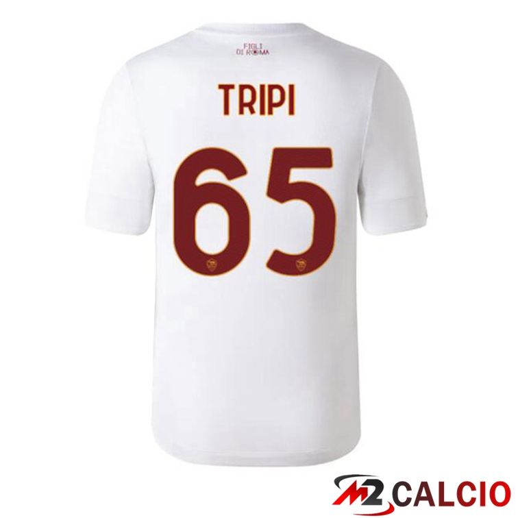Maglie Calcio AS Roma (TRIPI 65) Seconda Bianco 2022/2023