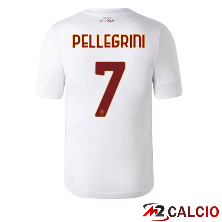 Maglie Calcio AS Roma (PELLEGRINI 7) Seconda Bianco 2022/2023