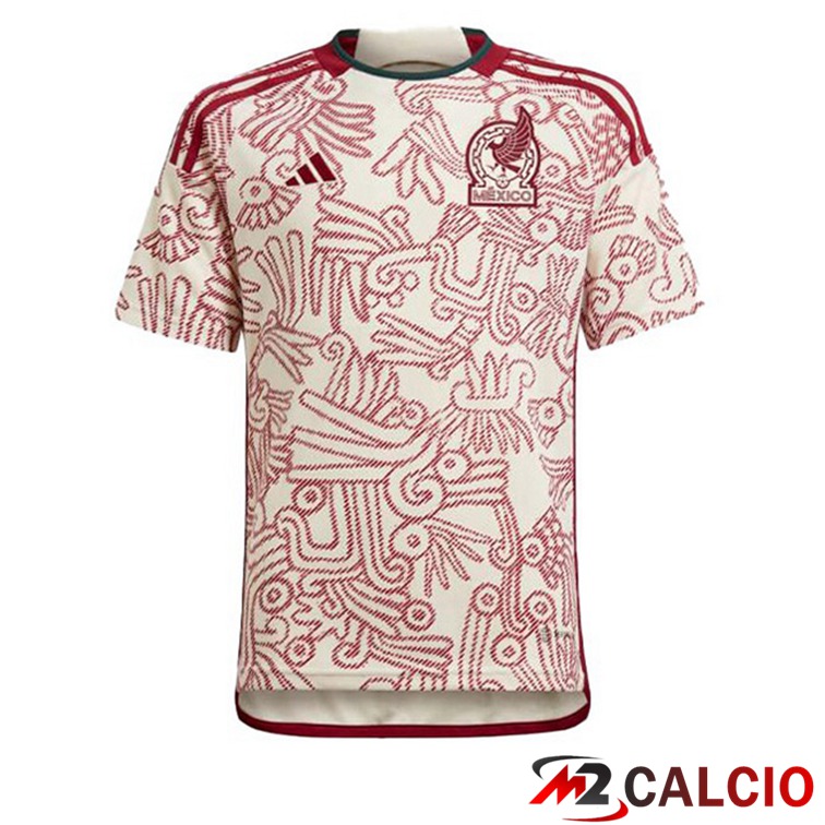 Maglie Calcio Messico Seconda Bianco Rosso 2022/2023
