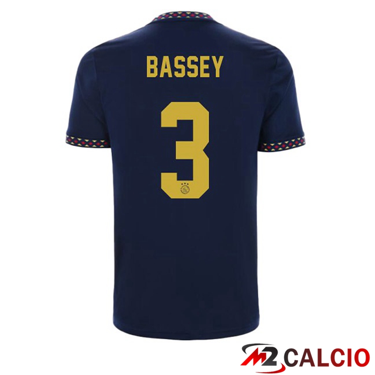 Maglie Calcio AFC Ajax (Bassey 3) Seconda Nero 2022/2023