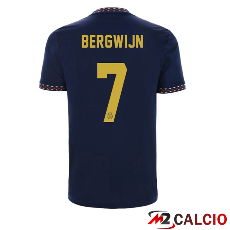 Maglie Calcio AFC Ajax (Bergwijn 7) Seconda Nero 2022/2023