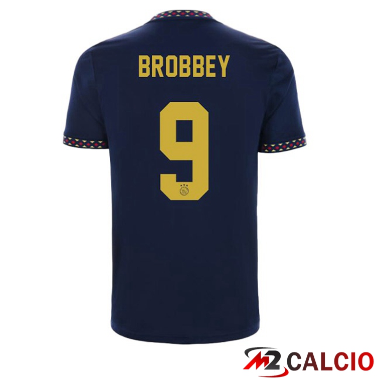 Maglie Calcio AFC Ajax (Brobbey 9) Seconda Nero 2022/2023