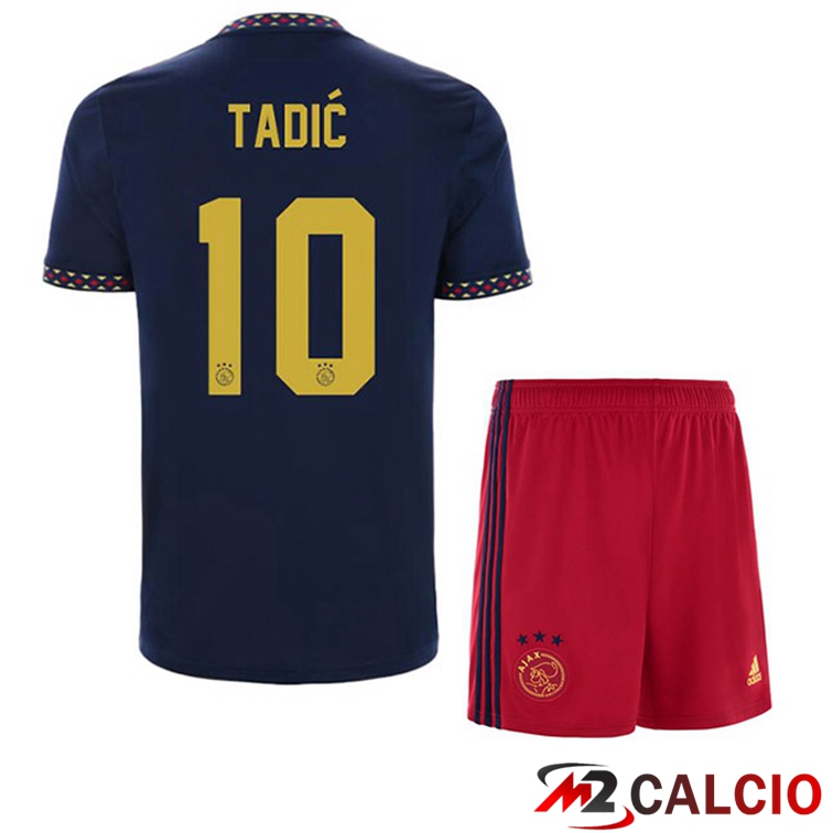 Maglie Calcio AFC Ajax (Tadić 10) Bambino Seconda Nero 2022/2023
