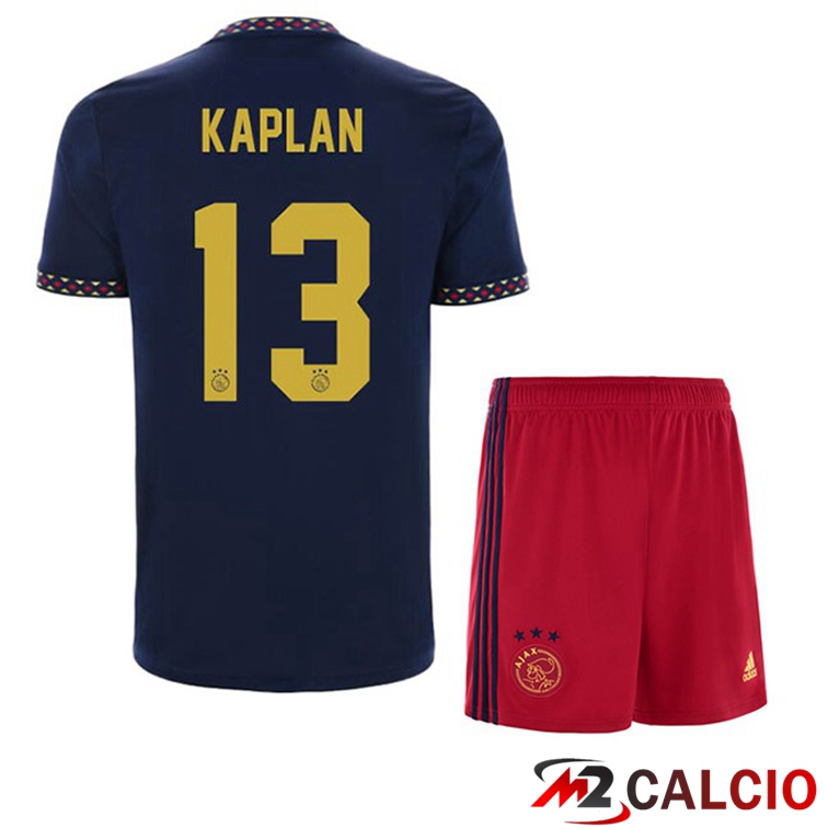 Maglie Calcio AFC Ajax (Kaplan 13) Bambino Seconda Nero 2022/2023